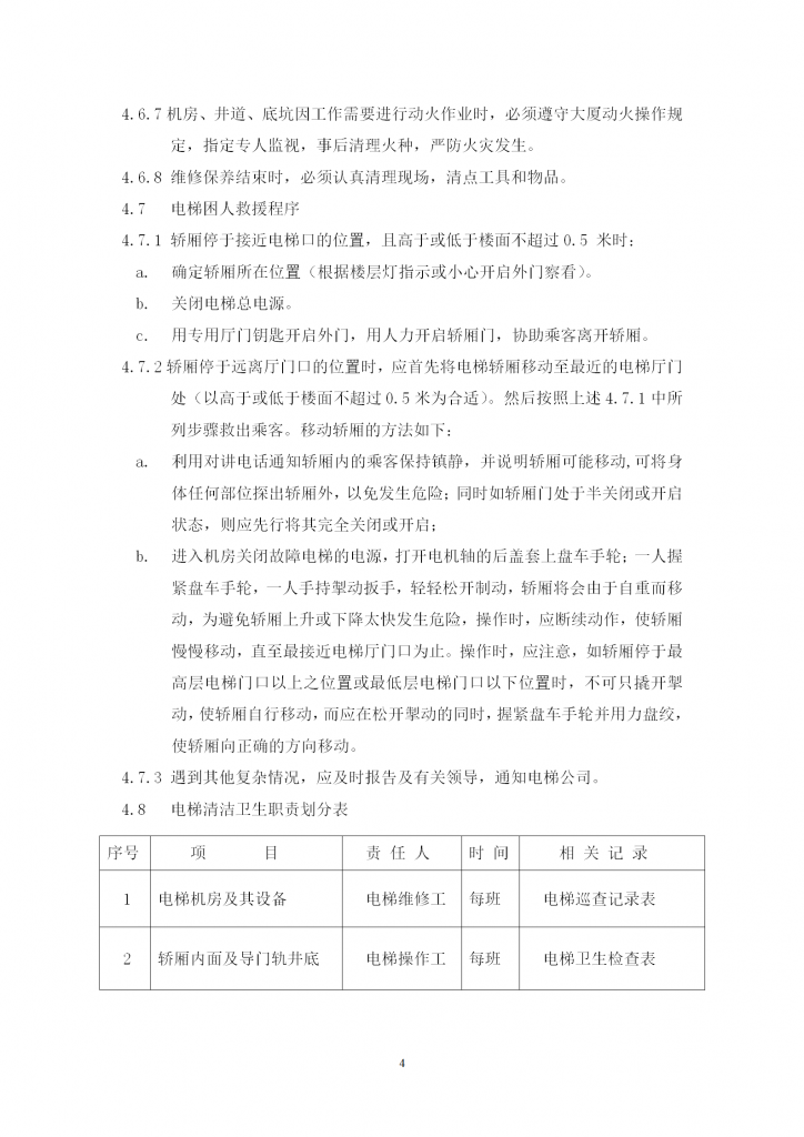 电梯管理工作手册