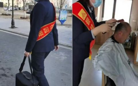 老人理发不方便？碧桂园物业管家变身“发型总监”上门解决头等大事！