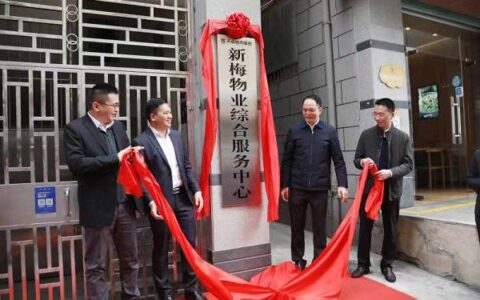 莲花街道城中村“3+”物业管理模式落地 新梅物业综合服务中心揭牌成立