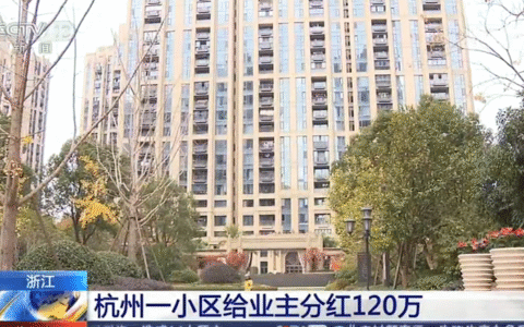 杭州一小区给业主分红120万 专共有部分收益归业主 物业不能动